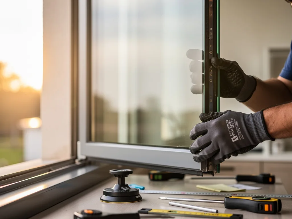 Intervention vitrier à Bobigny 93000 : artisan au travail
